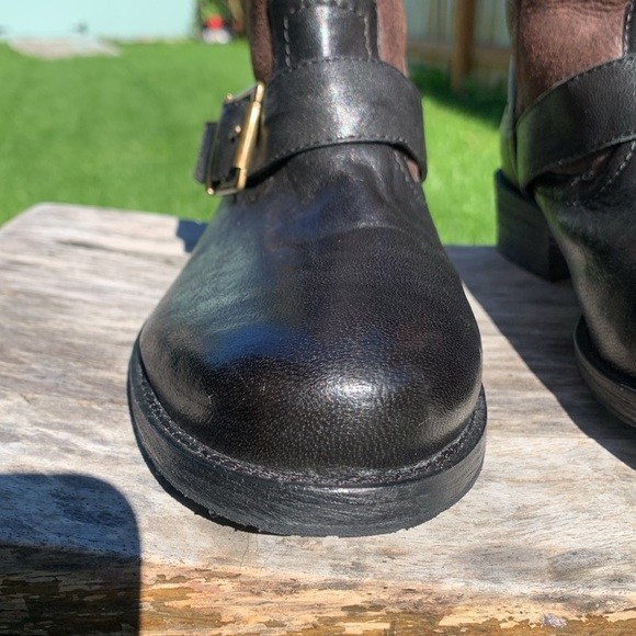 Trask Shearling Lined Moto Boots Brenna - Picture 11 of 13